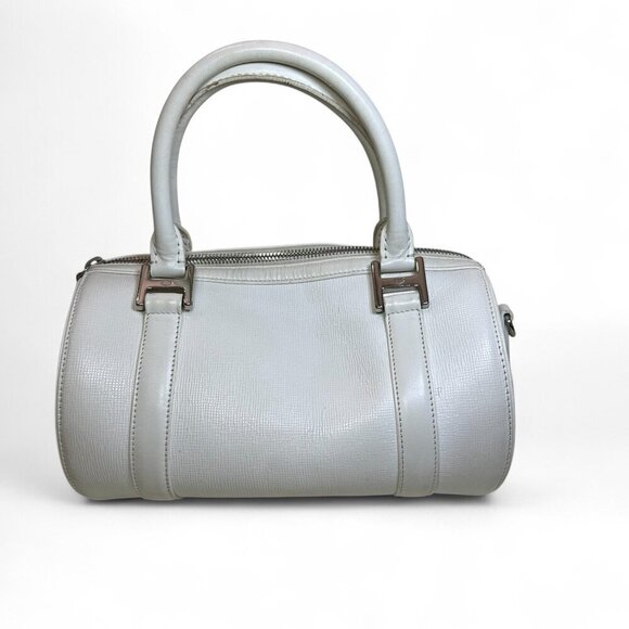 MCM White Leather Papillon Barrel Bag - Picture 2 of 15